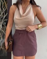 Shorts Saia Frame - Marrom