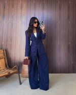 Blazer 100% Linho Sleek - Marinho