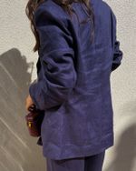 Blazer 100% Linho Sleek - Marinho