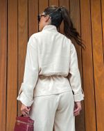 Calça Pantalona Verena - Areia