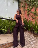 Calça Alfaiataria Ravena - Marrom