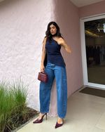 Blusa Franjas Sauípe - Marinho