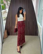Saia Midi Leblon - Bordo
