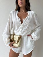 Shorts Aurea 100% Linho - Branco