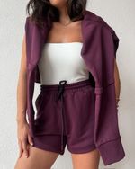 Shorts Moletom Quinn - Roxo