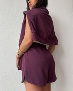 Shorts Moletom Quinn - Roxo