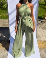 Calça Ampla Biarritz - Verde Selva