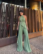 Calça Ampla Biarritz - Verde Selva