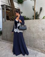 Vestido Risca de Giz Savoy - Marinho