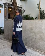 Vestido Risca de Giz Savoy - Marinho