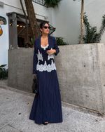 Vestido Risca de Giz Savoy - Marinho