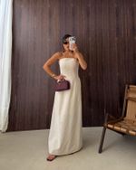 Vestido Longo Riscatto - Cru
