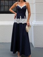 Vestido Risca de Giz Savoy - Marinho