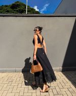 Vestido Longo Reina - Preto