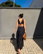 Vestido Longo Reina - Preto