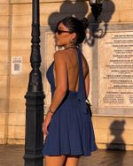 Vestido Curto Dahlia - Azul
