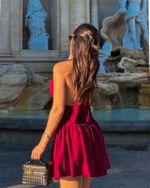 Vestido Curto Dahlia - Bordo