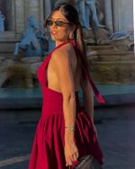 Vestido Curto Dahlia - Bordo