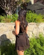 Saia Curta Tricot Ibiza - Marrom