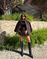 Saia Curta Tricot Ibiza - Marrom