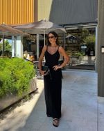 Vestido Longo Tricot Honey - Preto