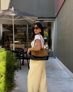 Calça Pantalona Santorini - Amarelo Manteiga