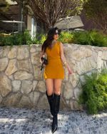 Vestido Curto Bloom - Mostarda