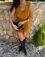 Vestido Curto Bloom - Mostarda