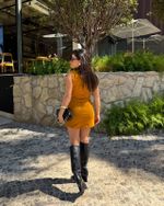 Vestido Curto Bloom - Mostarda