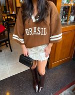 Blusa Tricot Match - Marrom