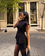 Blusa Peplum Lineage - Preto