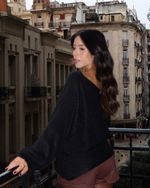 Blusa Tricot Clover - Preto
