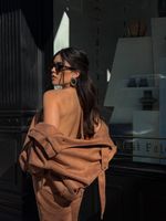 Blusa Suede Fawn - Caramelo