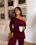 Calça Tricot Darcy - Bordo