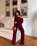 Calça Tricot Darcy - Bordo