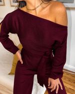 Calça Tricot Darcy - Bordo