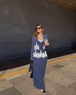 Vestido Risca de Giz Savoy - Marinho