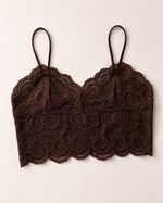 Top Renda Sable - Marrom
