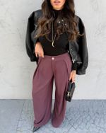 Calça Pantalona Arden - Ameixa