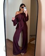 Calça Tricot Darcy - Bordo