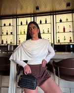 Shorts Suede Fawn - Café