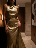Vestido Longo Luma - Dourado