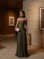 Vestido Longo Elaya - Verde Oliva
