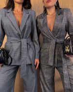 Blazer Xadrez Winnie - Marrom