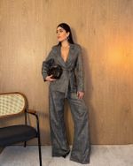 Blazer Xadrez Winnie - Marrom