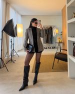 Blazer Xadrez Winnie - Marrom
