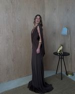 Vestido Longo Vionna - Marrom