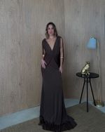 Vestido Longo Vionna - Marrom