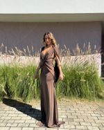 Vestido Longo Vionna - Marrom