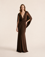 Vestido Longo Vionna - Marrom